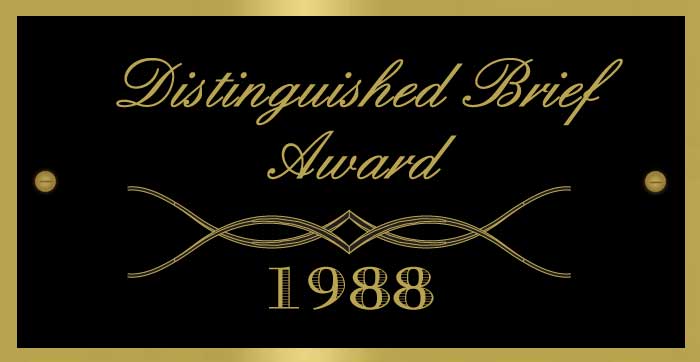 Distinguised Breif Award