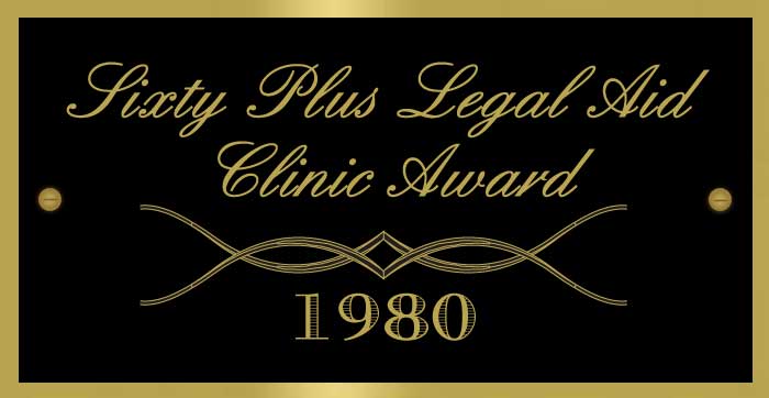Sixty Plus Award Legal Aid Clinic